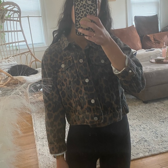 Luca + Grae Leopard Denim Jacket - Picture 2 of 2